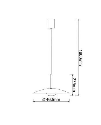 LIDIA * COLGANTE 1L LED 12W  - GRIS